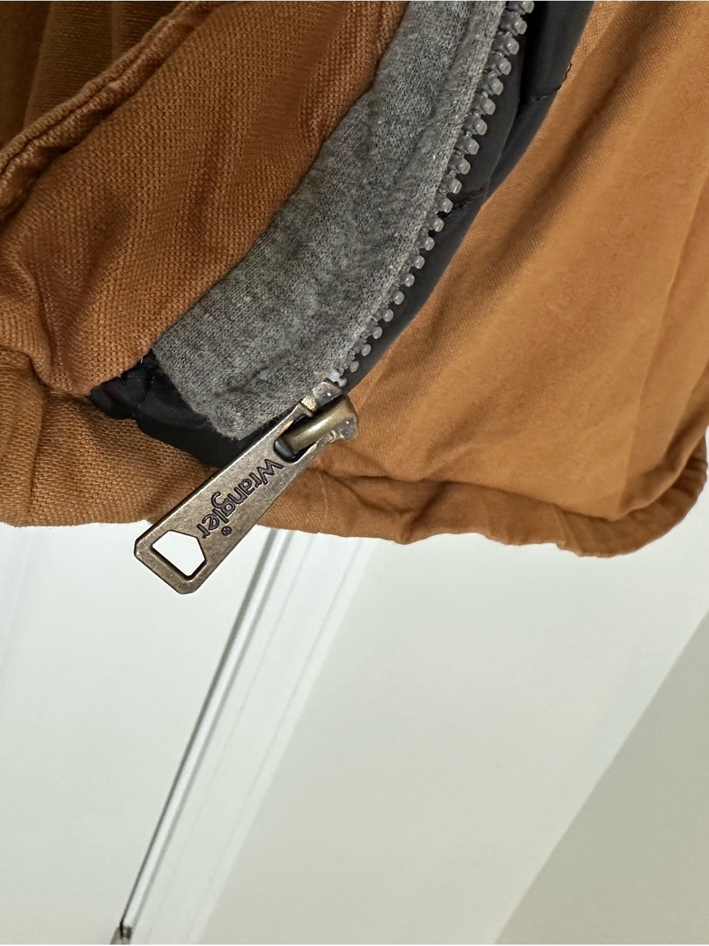 Wrangler Workwear Men’s 2XL Canvas Shirt Jacket | Hooded Brown Duck Work Coat - Picture 10 of 10